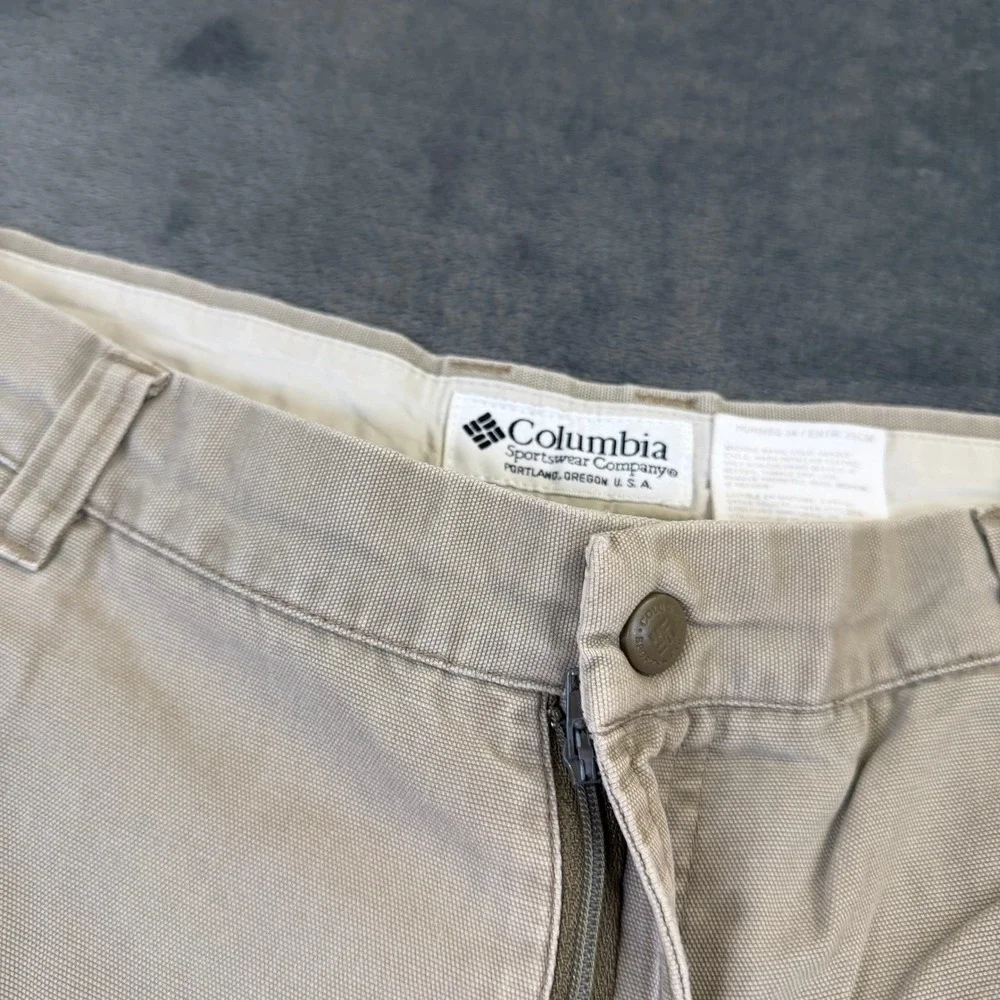 Columbia Chino Shorts Mens 34 Khaki Cotton Outdoor Casual Regular Fit
